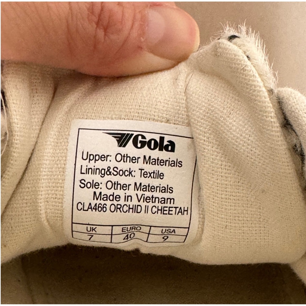 Gola Orchid II Cheetah Womens Silver Metallic Animal Print Sneaker CLA466 Size 9 - Picture 6 of 11